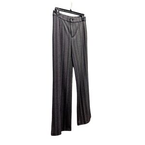 Lysse Women's Herringbone Wide-Leg Dress Pants. Black, Gray Size Small